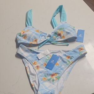 Cupshe Kids Bikini - Blue and Yellow Floral